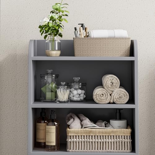Homhedy Small Bathroom Storage Cabinet, Toilet Paper Storage Cabinet - Image 7