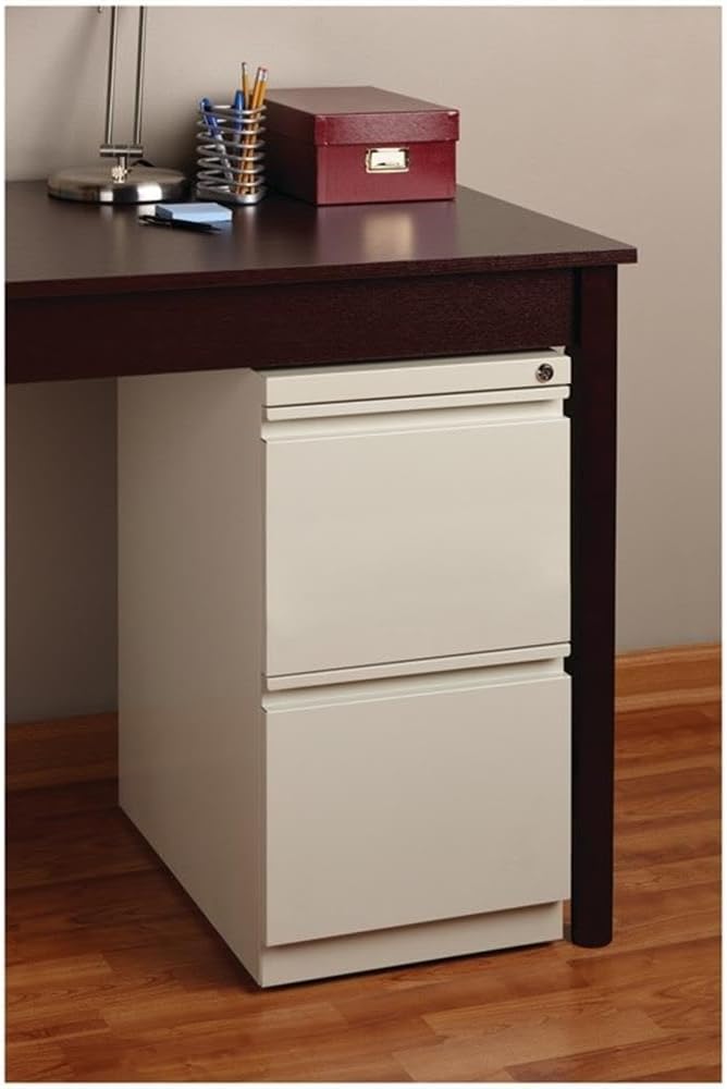 Pemberly Row 2 Drawers 27.75" Vertical Beige Metal Filing Cabinet Lockable - Image 2
