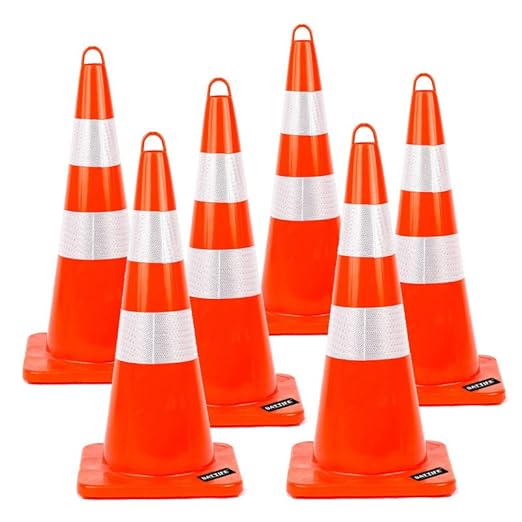 BATTIFE 28 Inch Traffic Safety Cones 6 pcs - Image 9