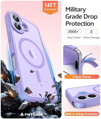 FNTCASE for iPhone 17 Case, Compatible with Magsafe, Glass Screen Protector - Image 5
