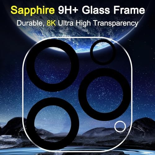 Ferilinso 6 Pack Camera Lens Protector for iPhone 16 Pro Max/iPhone 16 Pro - Image 6