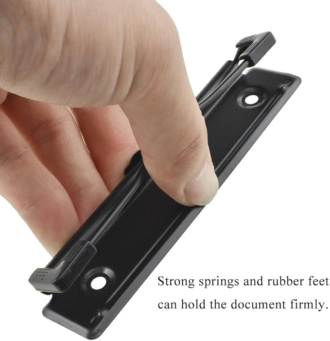 HAHIYO 4.72 Inches Black Metal Mountable Clipboard Clips - Image 4