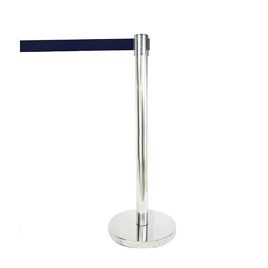 VIP Crowd Control Retractable Belt Stanchion Queue Safety Barrier Set - Image 5