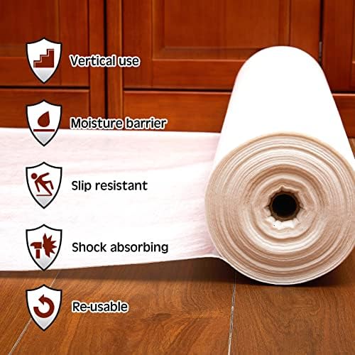 Amylove Temporary Floor Protection Roll for Construction, 50 Feet, White - Image 3