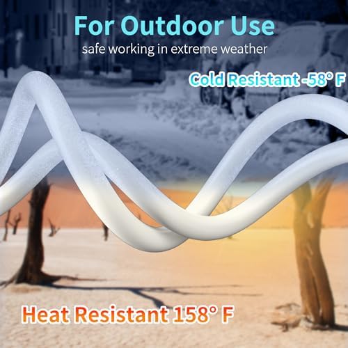 Energeaster 16/3 25 Ft 3 Outlet Extension Cord Outdoor/Indoor, White - Image 5