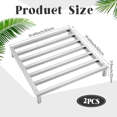 MorningRo 2 Pack Dunnage Rack 19.7" Long x 19.7" Wide, 3.9" Height - Image 2