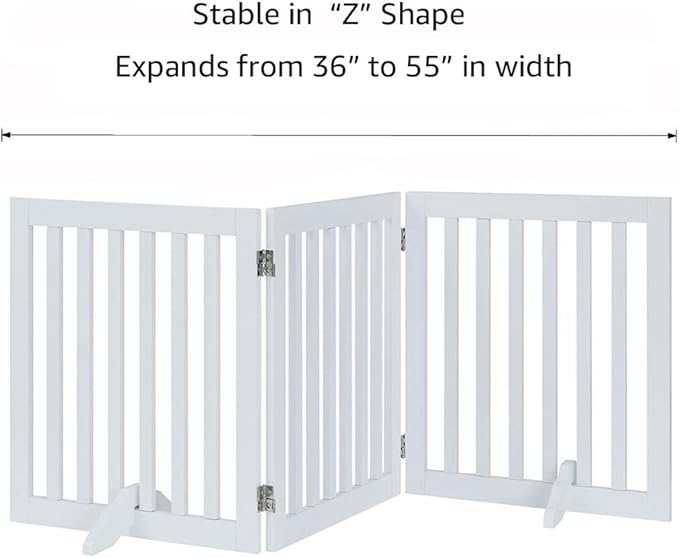 unipaws 24”H Free Standing Pet Gate - Image 6