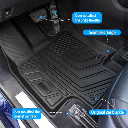 Bomely Floor Mats Set for 2020-2026 Toyota Highlander 7 Seats Gas & Hybrid - Image 3