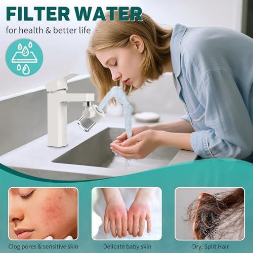 CECEFIN Sink Faucet Water Filters for Bathroom Kitchen, 99% Reduce Chlorine - Image 5