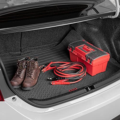 Motor Trend FlexTough SUV Cargo Liner & Car Trunk Mat - Universal Trim-To-Fit All Weather Cargo Mats for Back of SUV - SUV Trunk Mat & Trunk Liner Floor Mat Cargo Cover - Trunk Cover 47.5"in x 32.2"in - Image 3