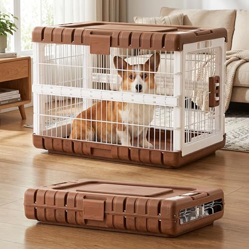 ZOMISIA 28" L Collapsible Dog Crate for Dogs, Heavy Duty Dog Kennel Indoor by Zomisia