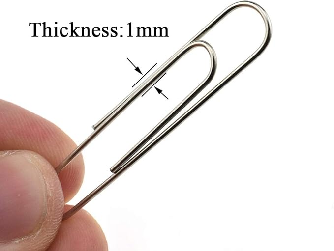 HAHIYO Paper Clips Sturdy 2 inches Length 100 Pack Paperclips Heavy Duty Tight - Image 3