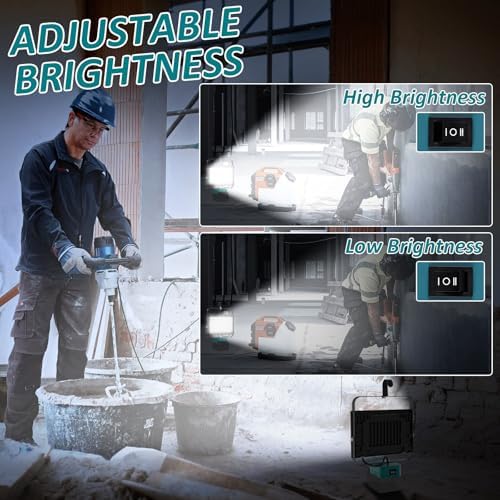 T-SUN 100W LED Work Light, Cordless Portable Light for 20V Max Battery - Image 6