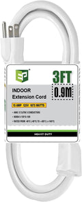 EP 3 Ft Indoor Extension Cord, 12/3 SJTW Heavy Duty Extension Cable by ENERGYPRO