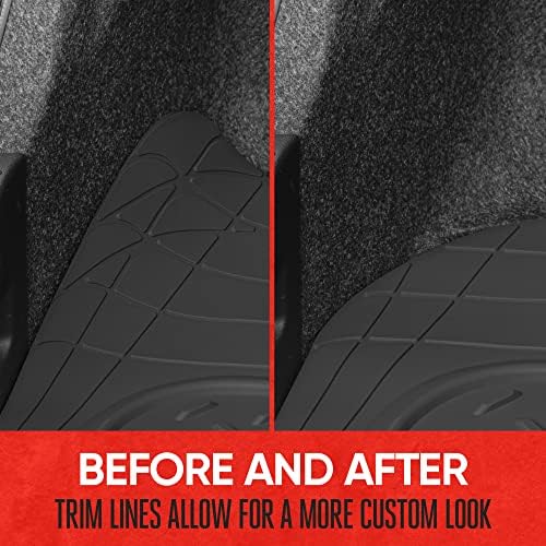 Motor Trend Heavy Duty Utility Cargo Liner Floor Mats for Car Truck SUV, Trimmable to Fit Trunk, All Weather Protection Black 31.5" x 50" BK - Image 5
