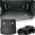 All Weather Cargo Mat with Backrest Protection for 2026 2025 2024 Mazda CX90（Only Fit 7&8 Seats） TPE Rubber Liners Odorless Anti-Slip Car Cargo Liners - Trunk Mat Covering the backrest for CX-90 by Unknown