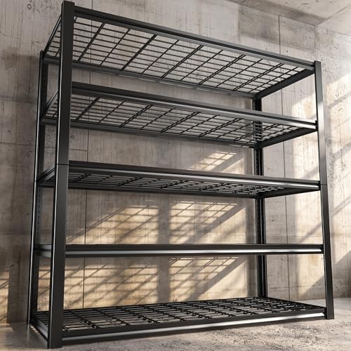 REIBII 48.2''W Garage Shelving Heavy Duty, Adjustable Shelves for Basement by REIBII