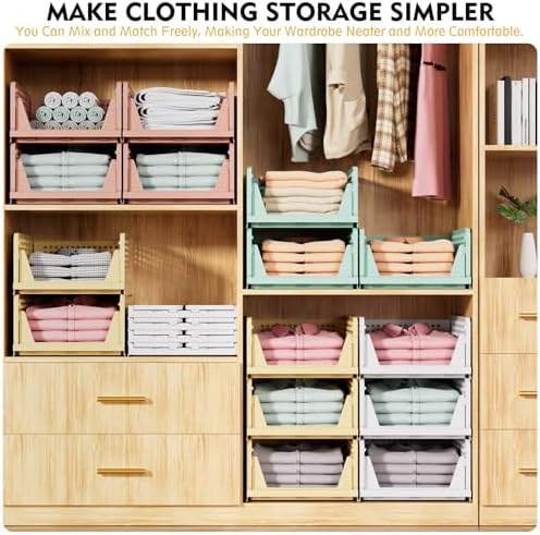 SNSLXH 5 Pack Closet Organizer Basket, Closet Organizers and Storage, Green - Image 4
