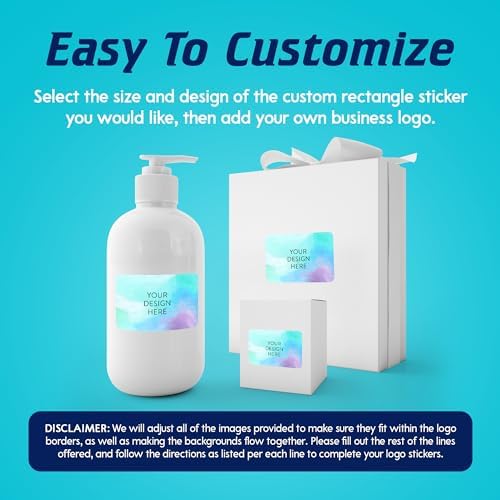 Custom Vinyl Stickers Your Image, Text, Design, Logo. Waterproof Personalized Business Labels Packaging, Bottles, Jars, Candles, Handmade. Dishwasher Safe, UV Protected, 30+ Designs Sky Blue, 6x4 - Image 6