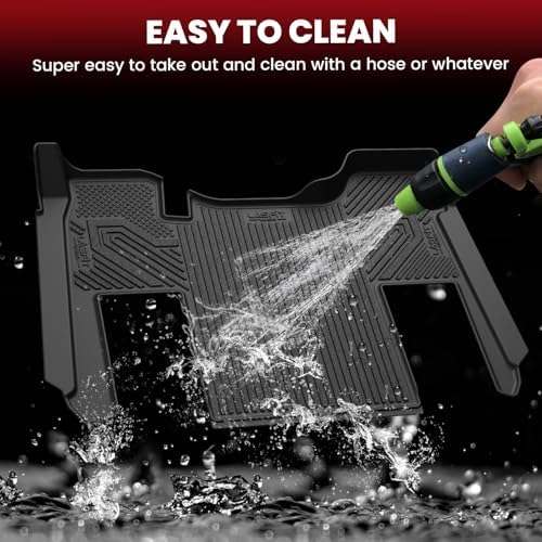 Lasfit Floor Mats for Kenworth T680 2013-2026/ T880 2014-2026, All-Weather Protection TPE Car Liners for Kenworth T680/T880 Accsessories, Black, Easy to Clean - Image 5
