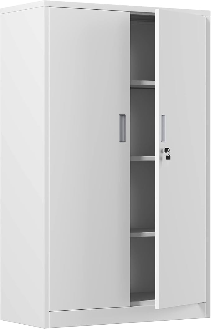 Metal Storage Cabinet with Locking Doors and 3 Adjustable Shelves, 53.5-Inch - Image 10