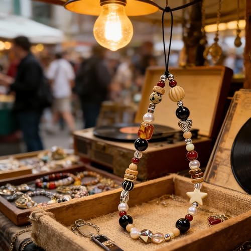 Beaded Camera Wrist Strap Cute Digital Camera Charm Lanyard Phone Charms Strap Beaded Camera Chain for Phone - Image 2