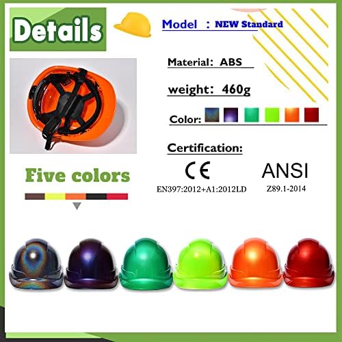 Safety Hard Hat Customize Logo Protective Head Outdoor Work Hat (Orange (New Standard)) - Image 3