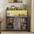 VASAGLE Coffee Bar, Buffet Cabinet with LED Light and Power Outlet by Unknown