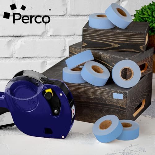 Perco 1 Line Blue Labels - 8,000 Blank Price and Date Gun Labels for Perco Lite, X, Plus and Pro 1 Line Price and Date Guns- 8 Rolls, 1 Sleeve - Made in USA - Image 5