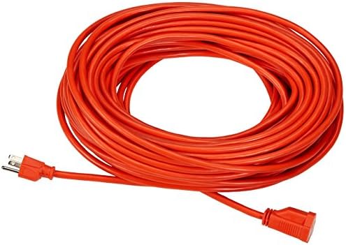 Amazon Basics 100 Foot 3-Prong Vinyl Indoor/Outdoor Extension Cord - 10 Amps,1250 Watts,125 VAC - Orange,(Pack of 6) by AmazonBasics