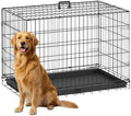 FDW | 36" Foldable Metal Dog Crate | Dark Black | Cage for Medium Dogs by FDW