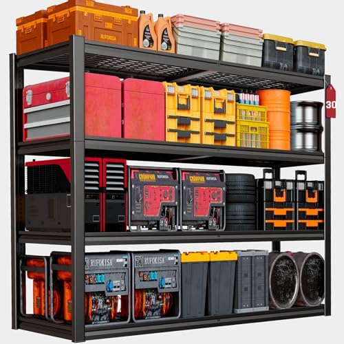 30" Deep Garage Shelving Unit, 55" W x 30" D x 72" H, Heavy Duty Garage Storage Shelves, 4 Tier Industrial Adjustable Shelves for Basement Warehouse, Commercial Shelving, 2 Pack by SKZNSA