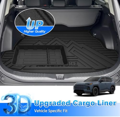 RAV4 Cargo mat - Trunk Mat for Toyota RAV4 2019-2025 (Fit for All Models), All Weather Trunk Mat & Storage Box for RAV4 Accessories, Heavy Duty Rubber Mats - Image 2