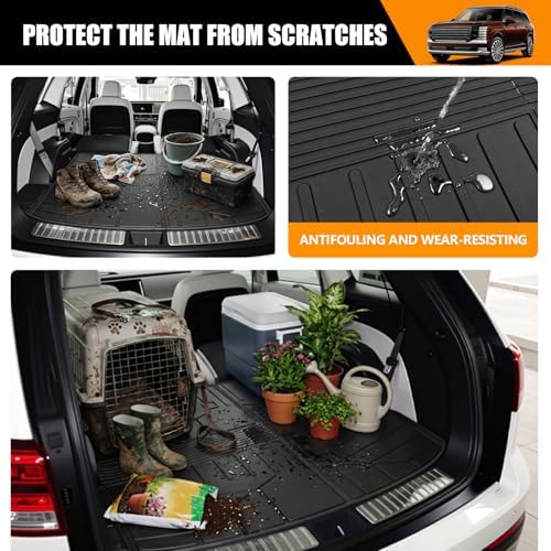 Cargo Mat Compatible with 2026 Hyundai Palisade Cargo Liner Trunk Liner Seatback Protector for Hyundai Palisade Accessories(26 Palisade) - Image 3