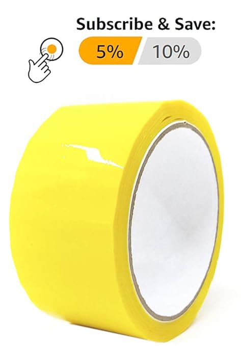 ABC Carton Sealing Tape 1.89 Inches Wide x 54.68 yd Length. 36 Rolls of Yellow - Image 3