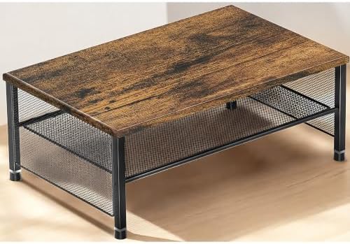 ECOLOVI 2-Tier Computer Monitor Stand Riser, Printer & Laptop Stand, Office Desk Accessories, Workspace Desk Organizer for Home Office Supplies, Brown by ECOLOVI