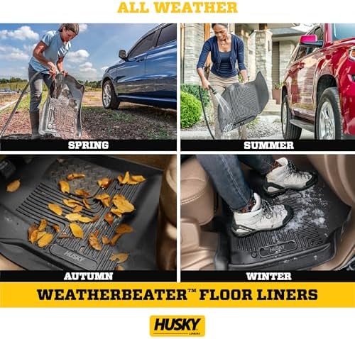 Husky Liners Weatherbeater Floor Mats | Fits 2013-2024 Toyota 4Runner, 2014-2023 Lexus GX460 | Front Row, 2-pc Black - 13721 - Image 5