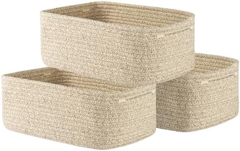 KALLAX Small Woven Storage Basket for Organizing, 13.5x9.5x5 inches, 3 Pack by KALLAX