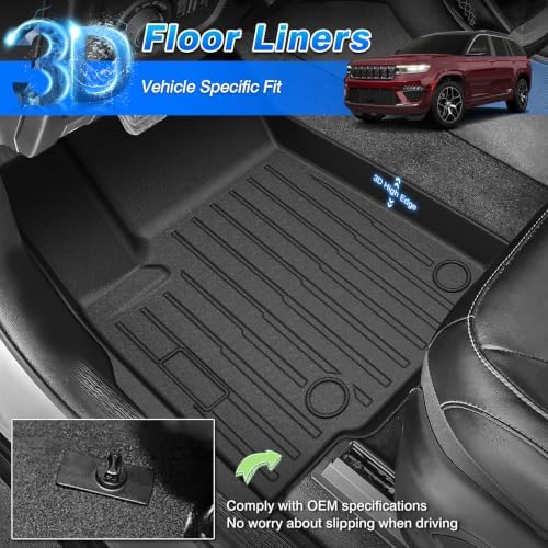Cartist Floor Mats for Jeep Grand Cherokee WL 2022-2025 2026 5-Seat - Image 2