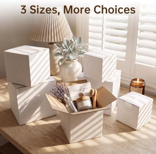 Assorted Shipping Boxes 8X8X8 & 6X6X6 & 5X5X5 Pack of 30, Small shipping box White, 10 PCS Each Corrugated Cardboard Box for Packaging Small Business, Mailing - Image 6