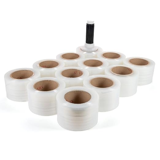 IDL Packaging 3" Stretch Wrap Mini Roll, 700 feet, 120 Gauge by IDLPackaging