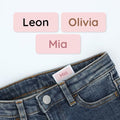 TeddyLabels - Clothing Labels for Nursing Home (180) – Self-Adhesive Name Tags for Clothes and Personal Items. Personalized Labels for Daycare, Nursing Homes, and Laundry Use - Baby Pink by Teddylabels