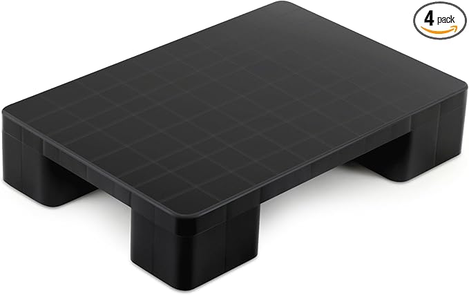 4 Pcs Plastic Pallet for Basement Storage Easy Stack Lightweight Floor Pallet by Vercraft
