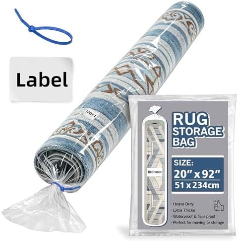 Heavy Duty Plastic Carpet Storage Bag, 92 x 20 Inch Rug Shipping Bag by LVYSHOW