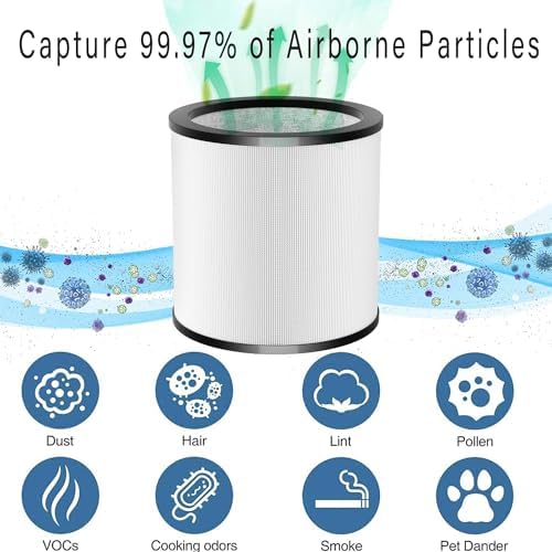TP01 TP02 Filter 360 Glass HEPA Replacement for Dyson Air Purifier, Black - Image 5