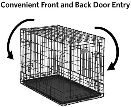MidWest Homes for Pets Solutions Series Side-by-Side SUV Dog Crate, Double Door Folding Metal Cage Designed to Fit in SUVs & Vans, for Dogs up to 70 Lbs - Image 6