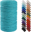 NOANTA Turquoise Macrame Cord 4mm x 109yards, Cotton Rope Macrame Yarn by NOANTA