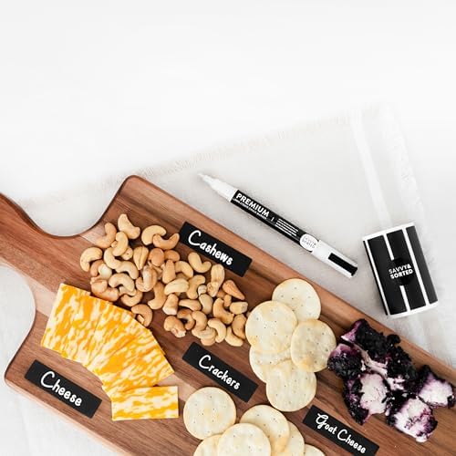 200 Chalkboard Labels for Containers, Removable Black Jar Labels Stickers with Chalk Marker, Reuseable Pantry Containers and Storage Bin Organization - Image 5
