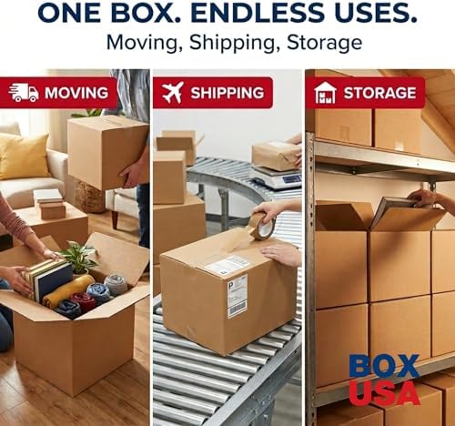 BOX USA Large Boxes Holds 65lbs, 26x14x14 10-Pk for Shipping & Packing - Image 7