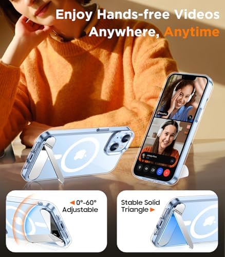 Temdan Magnetic Compatible with iPhone 14 Case/iPhone 13 Case,[Built-in Invisible Kickstand][Compatible with MagSafe] [Military Grade Shockproof] Slim Thin Phone Case for iPhone 14/13 6.1" - Image 5